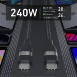 ANKER - Câble tressé de charge rapide et transfert de données pour ordinateurs portable et téléphone - Type-C vers Type-C - A82E2H12 – Image 3