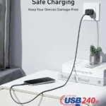 ANKER - Câble tressé de charge rapide et transfert de données pour ordinateurs portable et téléphone - Type-C vers Type-C - A82E2H12 – Image 2