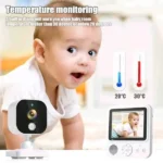 Camera pour Bébé - Ecran d'affichage de la température - audio bidirectionnel - ABM900 – Image 4
