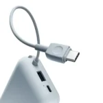 Powerbank Xiaomi - 10000mAh avec câble intégré, Port USB et USB-C - 22,5W - BHR9073GL - Bleu – Image 2