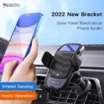 Yesido C164 - Panneau Solaire Chargeur de Téléphone et Support de Téléphone pour Voiture avec Event d'Air à induction tactile – Image 3