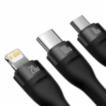 Câble de charge Baseus Type-C vers Micro USB+ Lightning+ Type-C 100W 1,5 m noir - CASS030201 – Image 2