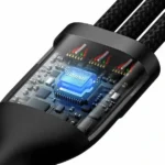 Câble de charge Baseus Type-C vers Micro USB+ Lightning+ Type-C 100W 1,5 m noir - CASS030201 – Image 5