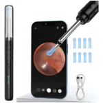 Outil Visuel d’élimination du cérumen - Caméra HD 360° - Batterie 230mAh - Puce haut de gamme et grand confort - Y12 - Noir