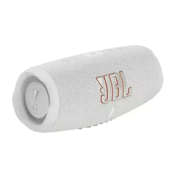 Enceinte portable Bluetooth JBL Charge 5 – Powerbank – Son puissant et basses profondes – Étanche à l'eau et à la poussière  - Blanc