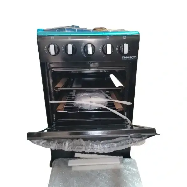 Gazinière 4 Feux avec Four à Gaz Nasco – Couverture vitrée - Inox - GCNAS-5050B