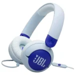 JBL Junior 320 - Casque Supra-auriculaire Filaire pour Enfants - Microphone intégré - Son pur en toute sécurité - Volume jusqu'à 85 DB - Coussinets Confortables - Bleu