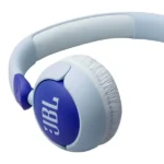 JBL Junior 320 - Casque Supra-auriculaire Filaire pour Enfants - Microphone intégré - Son pur en toute sécurité - Volume jusqu'à 85 DB - Coussinets Confortables - Bleu – Image 4