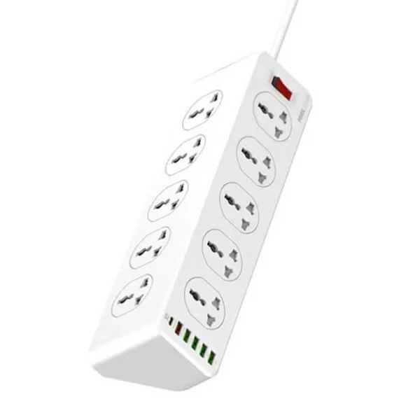 Multiprise Parasurtenseur - 10 prises + 5 USB + Type-C - 32W - OLA-MP10610