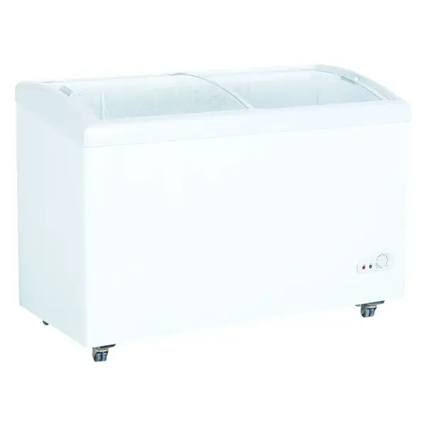 NAS-FS405FL.webp Congélateur horizontal vitré double portes en coulisse avec poignée externe Nasco - 360L - 2 paniers à l'intérieur - Clé de verrouillage - Économique - R600A - NAS-FS405FL – Image 1