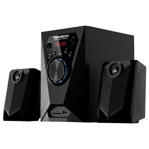 Lecteur Multimédia 2.1CH télécommandé Nasco - 20W - Bluetooth - USB - Radio FM - Lecteur SD carte - NAS-SS2.1-N2412