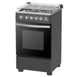 Gazinière 4 feux avec couvercle en verre Nasco – Allumage manuel - Four à gaz - Grill - Brûleurs ouverts - Brûleurs rapides - Brûleurs auxiliaires - Plaque à pâtisserie - Bac de récupération d'huile - SNIPER50TB – Image 2