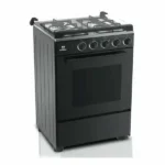 Gazinière 4 feux avec couvercle en verre Nasco – Allumage manuel – Four à gaz – Grill – Brûleurs ouverts – Brûleurs rapides – Brûleurs auxiliaires – Plaque à pâtisserie – Bac de récupération d’huile - NASGC-SNIPER60B