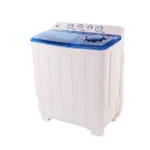 Machine à laver semi-automatique Twin Tub Nasco – 10KG – 450W – Ouverture par le haut – Séchage express – Essorage – Rinçage – Bleu blanc - NASTT-B100FL