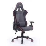 Chaise gaming – Réglable Pivotant – avec coussin et dossier inclinable – OC8090 - Gris/Rouge
