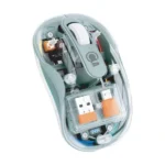 Souris sans fil OLA – 2400 DPI – Transparent Vert