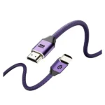 Câble tressé HDMI vers HDMI - 8K - Résolution 10K - 3m - Violet - Version 2.1 - Powerology - PWHDC3M-PU