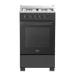 Midea Gaziniere 4 Feux Couverture Vitre - Noire - SP5055T082-B