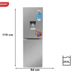 Réfrigérateur combiné double portes Smart technology - 253L - Distributeur d'eau - 4 tiroirs au congélateur - STCB-489WM – Image 2