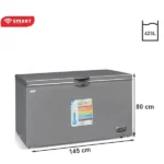 Congélateur horizontal deux battants avec clé Smart Technology – 423L – Intérieur vitré + 1 panier – Économique – R600A - STCC-550V – Image 2