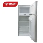 Réfrigérateur combiné double portes Smart Technology – 100L – 2 tiroirs + 2 casier au réfrigérateur – Un espace au congélateur – Économique – R600A - STR-135H