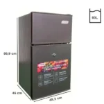 Réfrigérateur combiné double portes Smart Technology – 60L – 1 tiroirs + un espace au réfrigérateur – un espace s au congélateur – Économique – R600A - STR-75H – Image 2