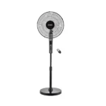 SMART TECHNOLOGY - Ventilateur Silencieux 16" avec télécommande - STV-B1681RCC - Antimoustique - Noir - 55W- 5 Hélices - Garantie 1 Mois