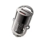 YESIDO – Chargeur Voiture - Design Transparent avec Anneau de Traction - Alliage d'Aluminium - Double Charge Rapide PD 30W + QC 18W - Connecteurs Discrets - SUPER FAST Y68