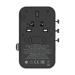 Chargeur Universel avec Prises intégrées JP/US, AU, EU, UK - 3 ports avec câble USB-C intégré 25W - Charge Rapide - MOMAX 1-World+ - UA20D – Image 5