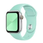 Bracelet de remplacement pour montre W3 sport band en silicone Coteetci Apple Watch - 44mm/42mm - Bleu Ciel - WH2086-DQ – Image 2