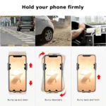 Baseus Support de téléphone - chargeur sans fil  - WXYL-A01 - pour voiture avec bras réglable - noir – Image 5
