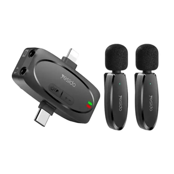 Lot De 2 Micros Cravate Sans Fil Behogan - Réduction De Bruit, écran LED, Auto-pairing - Compatible Type C/iPhone - Pour YouTube, TikTok, Vlog