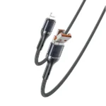 Câble de charge rapide et transfert de données YESIDO - 2en1 - 27W - 1,2m - USB et Type-C vers Lightning - CA165L