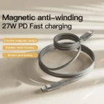 Câble magnétique de charge rapide et transfert de données YESIDO – 27W - 1m - Type-C vers Lightning - CA172L – Image 2