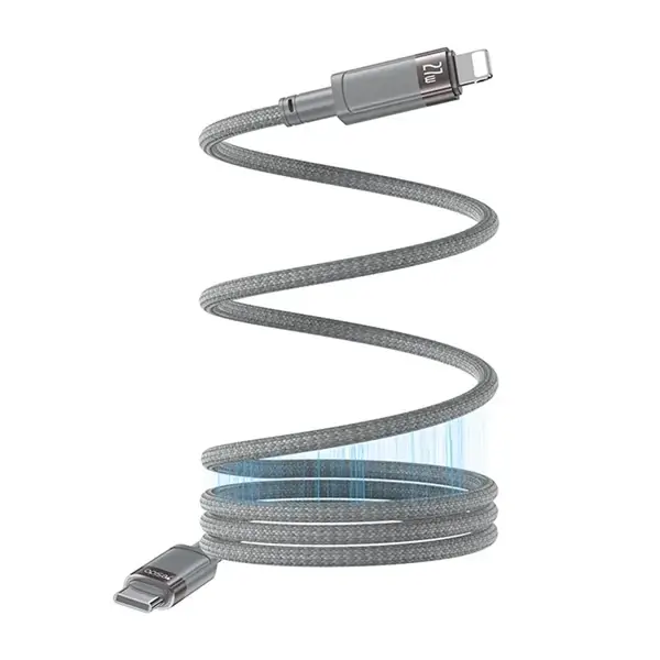 Câble magnétique de charge rapide et transfert de données YESIDO –  27W - 1m - Type-C vers Lightning - CA172L