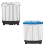 Machine à laver semi-automatique Nasco - 8KG - Essorage 5kg - Rinçage - Ouverture par le haut - NASTT-JS80