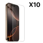 Pack de 10 Antichocs 2.5D/3D - Verre plein HD - Pour iPhone 15 Pro