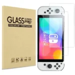 Protection d'écran verre trempé pour NINTENDO OLED - 2.5D - Transparent - Très Résistant aux rayures.