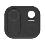 Station de charge pliable Belkin - 3en1 - 15W de recharge sans fil à partir de iPhone 12 - 5W pour Apple Watch - 5W pour AirPods - WIZ029MY_Noir – Image 3