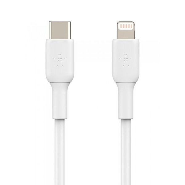Câble de charge rapide Belkin - Type-C vers Lightning - 30W - 1m - CAA003BT - BLANC