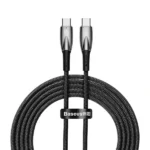 Câble de charge rapide et de transfert de données Baseus Glimmer – Type-C vers type-C – 1m – 100W - 480Mbps - CADH000701 – Image 2