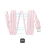 Câble de charge rapide et de transfert de données Baseus PicoGo - 1m - 240W - Type-C vers Type-C - Rose - P10376800411-00