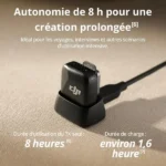 Micro cravate DJI Mic Mini Simple sans fil - Bluetooth - rechargeable– Portée 400m –  8h d’autonomie – Annulation active du bruit – Boitier de recharge – Image 2