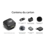 Micro cravate DJI Mic Mini Simple sans fil - Bluetooth - rechargeable– Portée 400m –  8h d’autonomie – Annulation active du bruit – Boitier de recharge – Image 3