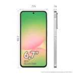 Samsung Galaxy A56 - 8Go de RAM - 128Go - Ecran 6.7" - 5G - 50MP - Empreinte digitale - Facial - Code à chiffres - Batterie 5000 mAh - Gris clair – Image 2