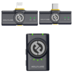 Micro cravate sans fil HOLLYLAND LARK M2 - Type-C & Lightning - 10h d'autonomie - Réduction de bruit - Portée de transmission de 300 mètres - 2 transmetteurs et 3 récepteurs - – Image 5