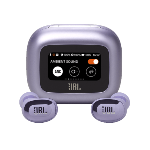 Ecouteur sans fil JBL Live Buds 3 - Audio spatial - 40h d'autonomie - Réduction de bruit adaptative avec commandes personnalisées - Violet