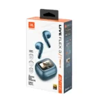 Ecouteur sans fil JBL Live Flex 3 - Audio spatial - 50h d'autonomie - IP54 - BT 5.3 - Réduction de bruit adaptive - Commande tactile personnalisé - Bleu – Image 6