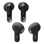 Ecouteur sans fil JBL Live Flex 3 - Audio spatial - 50h d'autonomie - IP54 - BT 5.3 - Réduction de bruit adaptive - Commande tactile personnalisé - Noir – Image 3