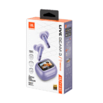 Ecouteur sans fil JBL Live Beam 3 -  Audio spatial - IP55 - Réduction de bruit adaptative avec commandes personnalisées - 48h d'autonomie - Violet – Image 6